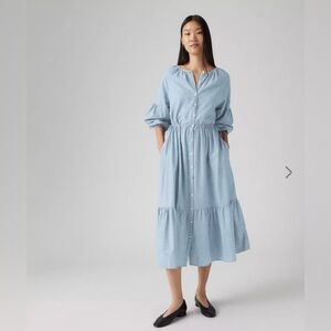 Levi’s Jolene Chambray Maxi Dress Size XL Brand New